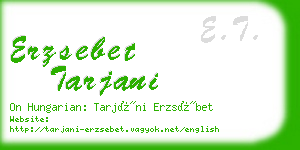 erzsebet tarjani business card